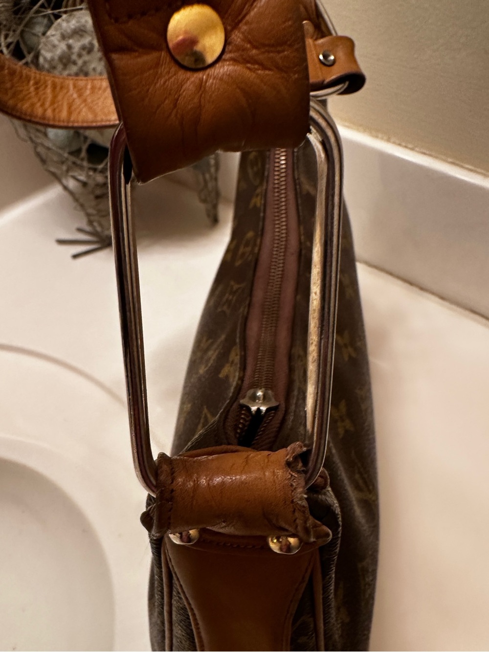Louis Vuitton Monogram Canvas  Shoulder Bag in Brown and Tan - Picture 12 of 13